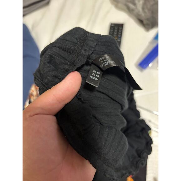 FREE PEOPLE FP MOVEMENT BLISSED OUT WIDE LEG PANTS - BLACK Ribbed Size XS Yoga - Picture 6 of 6